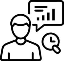 CEO reviewing customer analytics dashboard vector