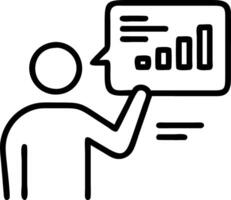 CEO reviewing customer analytics dashboard Set A9 vector