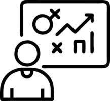CEO reviewing analytics dashboard for strategic decisions Set A vector