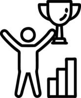 CEO hand holding trophy with success chart in background Set A vector
