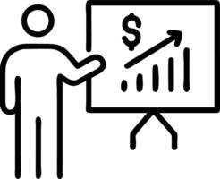 CEO discussing financial sustainability with stakeholders Set A4 vector