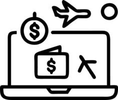 Business traveler budgeting trips on futuristic macro background Set A vector