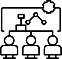 Business team monitoring automated production line on digital displays Set A vector