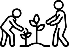 Business team planting trees in urban park with copy space Set A vector
