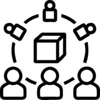 Business team collaborating on supply chain management glossy background copy space on left Set 2 vector