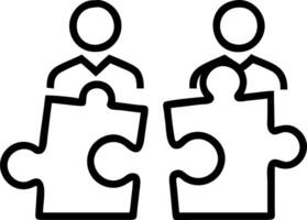 Business team collaborating on jigsaw puzzle in office environment copy space on left Set 2 vector