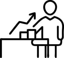 Business strategist planning growth on plain background Set A vector