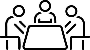 Business meeting in a recycled materials conference room with space for copy Set A vector