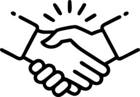 Business handshake with multiple colored light trails and copy space Set A vector