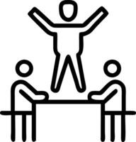 Business leader empowering team on glossy background Set A vector