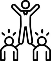Business leader empowering team members on plain background Set A vector