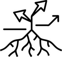 Business graph growing from tree roots with bokeh background Set A vector