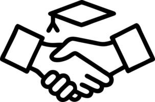Business graduates shaking hands in plain background copy space on top Set A vector
