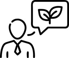 Business consultant advising on sustainable practices implementation Set A vector