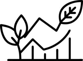 Business chart made of leaves with bokeh background Set A vector