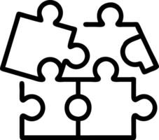 Bokeh background with team members placing puzzle pieces together copy space above vector