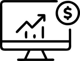 Banker analyzing cash flow on computer in dark background Set A vector