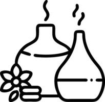 Aromatherapy diffuser and essential oil set Set A vector