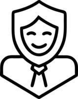 anonymous and faceless and protection vector