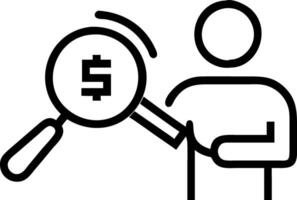 Accountant reviewing financial reports with a magnifying glass Set A2 vector