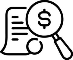 Accountant reviewing financial reports with a magnifying glass Set A6 vector