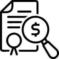 Accountant reviewing financial reports with a magnifying glass Set A4 vector