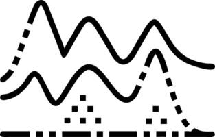 Abstract waveforms forming landscape with copy space Set A vector