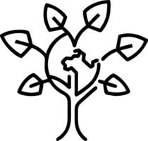 Abstract tree with leaves of different flags and copy space Set A vector