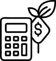Accountant calculating eco budget using green themed calculator in an office setting Set A vector