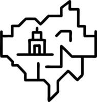 Abstract maze forming city map with copy space Set A vector