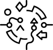 Abstract labyrinth made of different cultural symbols with copy space Set A vector