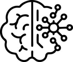 Abstract human brain composed of mechanical gears and circuits Set A2 vector