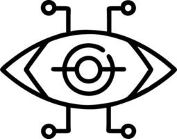 Abstract human eye with digital interface and copy space Set A2 vector