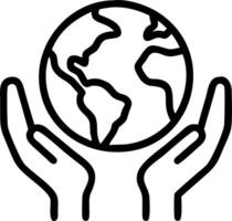 Abstract hands holding earth with business elements overlay Set A3 vector