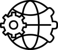 Abstract globe with mechanical gears and soft glow Set A2 vector