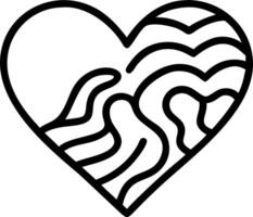 Abstract heart made of diverse fingerprints with copy space Set A2 vector