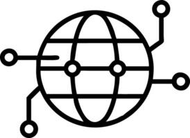 Abstract globe made of interconnected lines over a soft bokeh background Set A2 vector