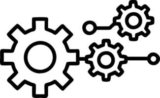 Abstract gears transforming into digital pixels over a gradient background Set A2 vector