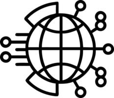 Abstract globe intertwined with gears and circuits with copy space Set A2 vector