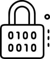 Abstract digital lock with binary code background and copy space Set A2 vector