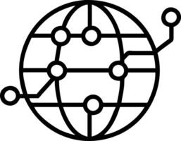 Abstract digital globe with interconnected lines and copy space Set A2 vector