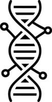 Abstract digital DNA strand made of circuit lines with copy space Set A2 vector