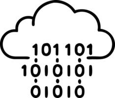 Abstract cloud made of digital data streams with copy space Set A2 vector