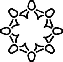 Abstract circle of diverse figures holding hands with copy space Set A2 vector