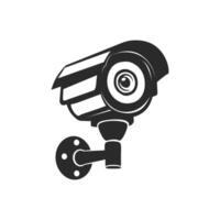 A black and white image of a security camera vector
