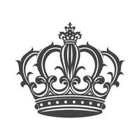 Crown with a black and gold design. The crown is very ornate and has a regal feel to it vector