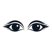 The eyes are closed and the eyelashes are long. The eyes are black and the eyelashes are black vector