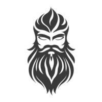 Man with a beard and a mustache. He has a beard that is very long and it is very thick vector