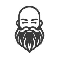 A bearded man with a beard and mustache vector