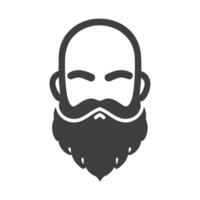 A man with a beard and mustache icon vector